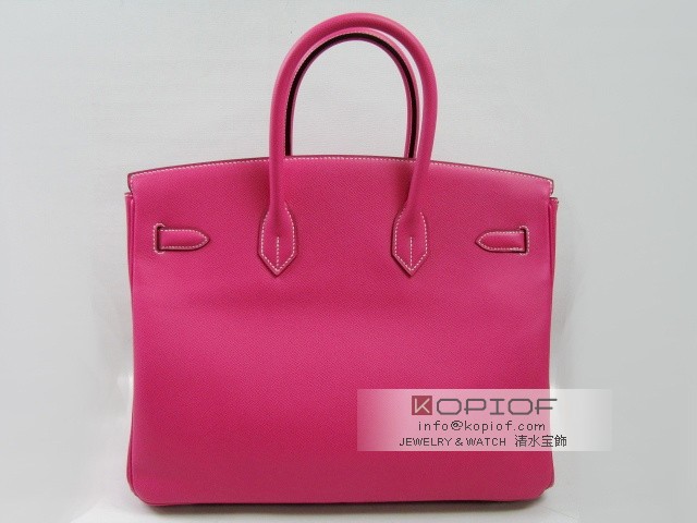 エルメス バーキン35 ヴォーエプソン-ローズティリアン(シルバー金具) her451